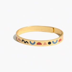 Madewell enamel glider bangle bracelet.